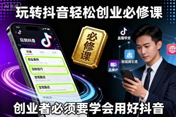 玩转抖音轻松创业必修课，创业者必须要学会用好抖音-α阿尔法Trader