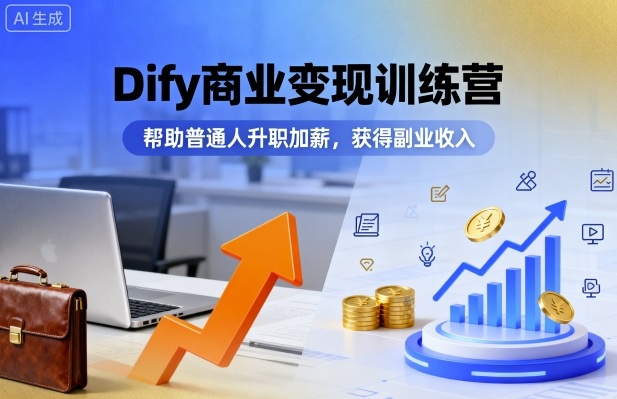 Dify商业变现训练营，帮助普通人升职加薪，获得副业收入-α阿尔法Trader