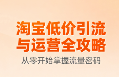 淘宝低价引流与运营全攻略(更新9月)-α阿尔法Trader