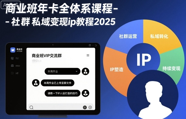 商业班年卡全体系课程-社群私域变现ip教程2025-α阿尔法Trader