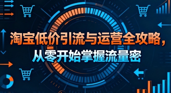 淘宝低价引流与运营全攻略，从零开始掌握流量密码-α阿尔法Trader