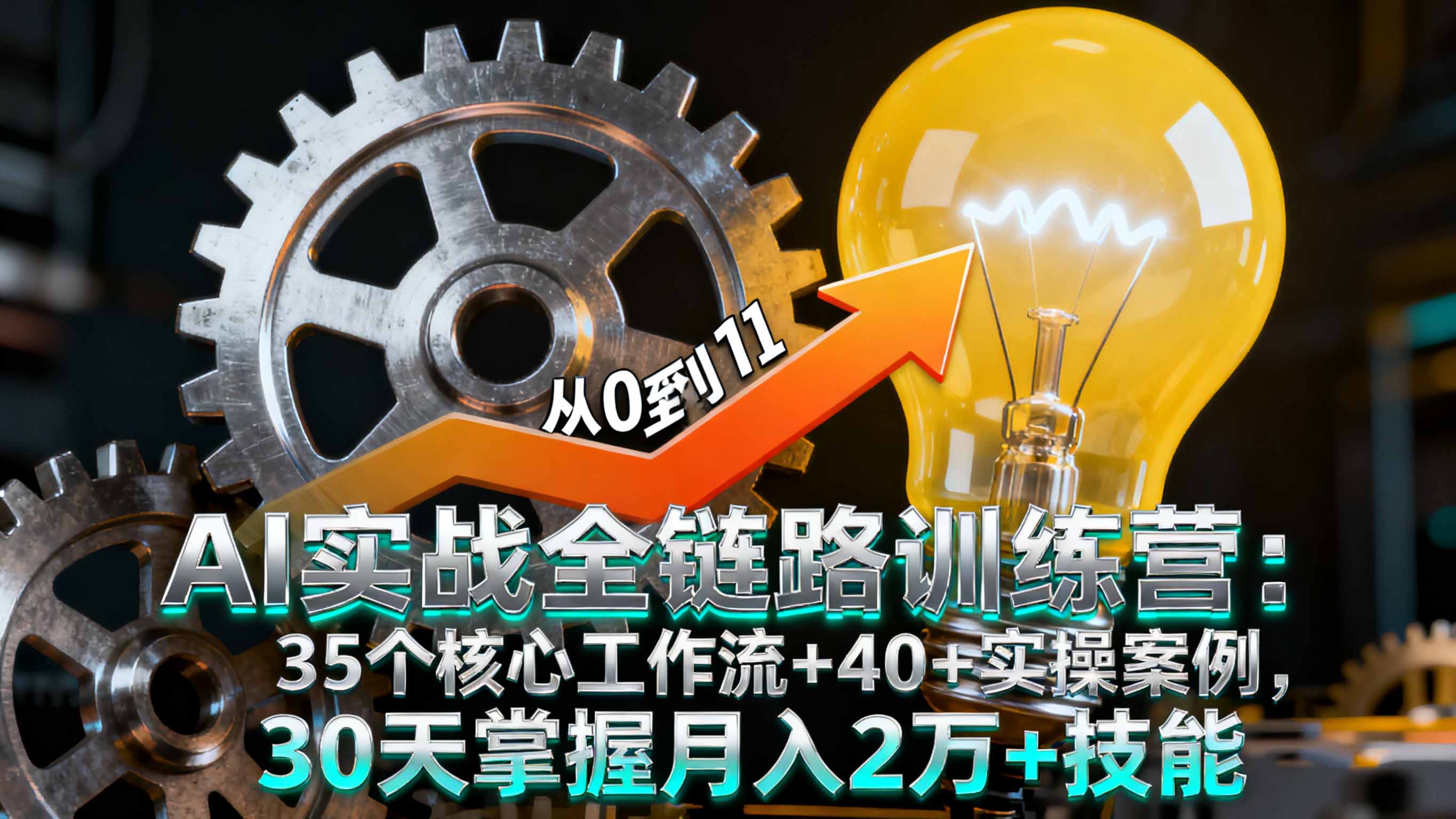AI实战全链路训练营：35个核心工作流+40+实操案例，30天掌握月入2万+技能-α阿尔法Trader