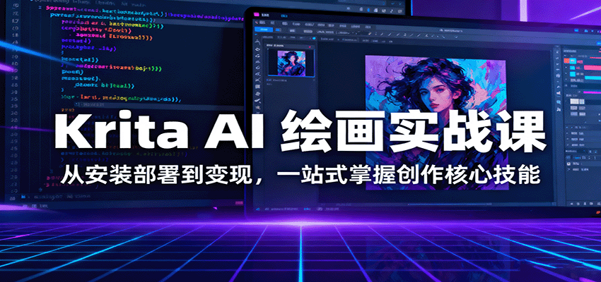 Krita AI 绘画实战课：从安装部署到变现，一站式掌握创作核心技能-α阿尔法Trader