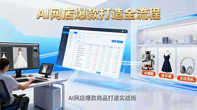 AI网店爆款商品打造实战班：AI技术实现商品图智能处理，快速搭建AI网店-α阿尔法Trader