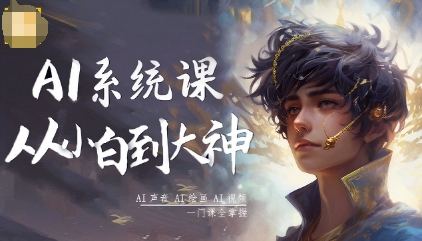 AI系统课程，从小白到大神系统学AI，AI声音-AI绘画-AI视频一门课全掌握-α阿尔法Trader