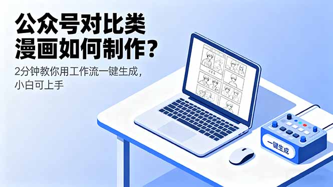 公众号对比类漫画如何制作？2分钟教你用工作流一键生成，小白可上手-α阿尔法Trader