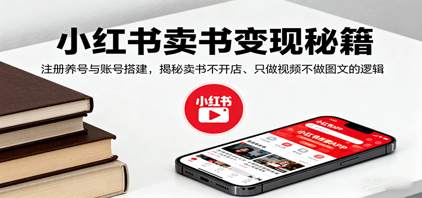 小红书卖书变现秘籍，注册养号与账号搭建，揭秘卖书不开店、只做视频不做图文的逻辑-α阿尔法Trader