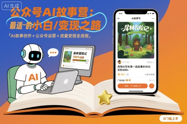 公众号ai故事营，最适合小白的自媒体变现之路-α阿尔法Trader