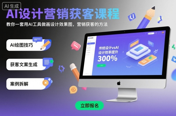 AI设计营销获客课程，教你一套用AI工具做画设计效果图，营销获客的方法-α阿尔法Trader