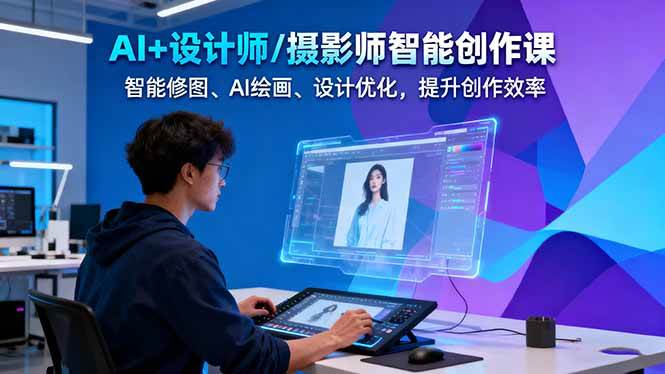 AI+设计师/摄影师智能创作课:智能修图、AI绘画、设计优化,提升创作效率-α阿尔法Trader