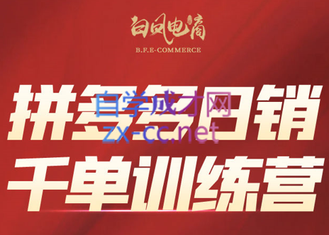 白凤电商·拼多多日销千单训练营(更新9月)-α阿尔法Trader