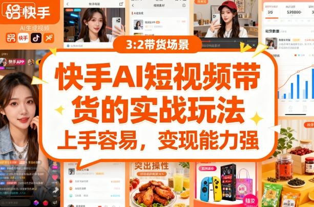 快手ai短视频带货的实战玩法，上手容易，变现能力强-α阿尔法Trader