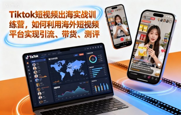 Tiktok短视频出海实战训练营，如何利用海外短视频平台实现引流、带货、测评-α阿尔法Trader