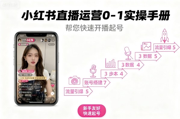小红书直播运营0-1实操手册，帮您快速开播起号-α阿尔法Trader