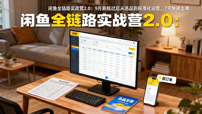 闲鱼全链路实战营2.0：9月新规过后从选品到标准化运营，7天快速出单-α阿尔法Trader