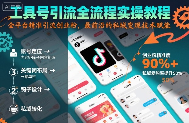 工具号引流全流程保姆级实操教程，全平台精准引流创业粉，最前沿的私域变现技术赋能-α阿尔法Trader