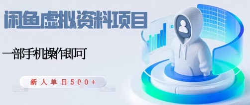 闲鱼虚拟资料项目，每天一小时，新人日入5张-α阿尔法Trader
