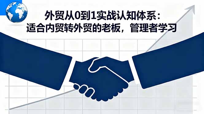 外贸从0到1实战认知体系：适合内贸转外贸的老板，管理者学习-α阿尔法Trader