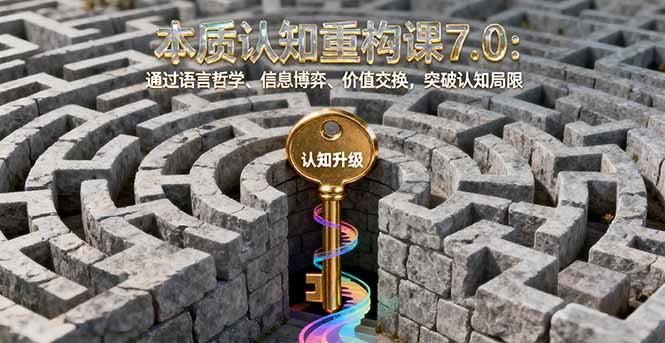 本质认知重构课7.0：通过语言哲学、信息博弈、价值交换，突破认知局限-α阿尔法Trader