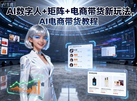 AI数字人+矩阵+电商带货新玩法，AI电商带货教程-α阿尔法Trader