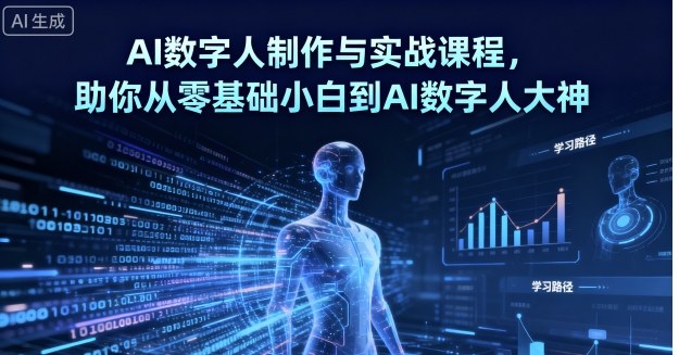 AI数字人制作与实战课程，助你从零基础小白到AI数字人大神-α阿尔法Trader