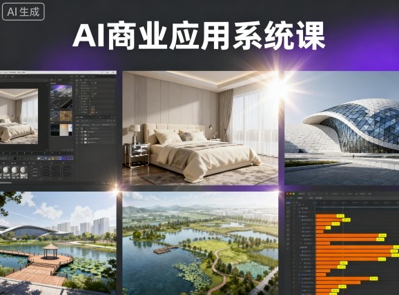 AI商业应用系统课，室内-软装-建筑-景观，智能设计+效果图+动画画实战-α阿尔法Trader