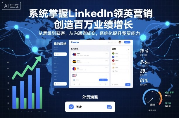 系统掌握LinkedIn领英营销，创造百万业绩增长，从思维到获客，从沟通到成交，系统化提升外贸能力-α阿尔法Trader