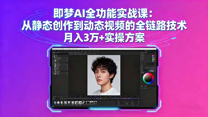 即梦AI全功能实战课：从静态创作到动态视频的全链路技术 月入3万+实操方案-α阿尔法Trader