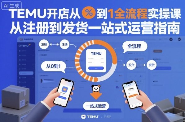 TEMU开店从0到1全流程实操课,从注册到发货一站式运营指南-α阿尔法Trader