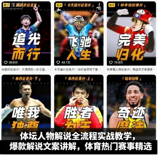 体坛人物解说全流程实战教学,爆款解说文案讲解,体育热门赛事精选-α阿尔法Trader