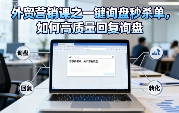 外贸营销课之一键询盘秒杀单，如何高质量回复询盘-α阿尔法Trader