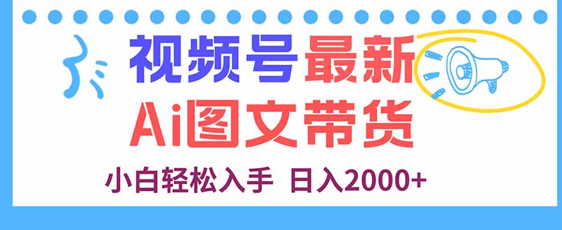 视频号最新AI图文带货，每天几分钟，小白轻松入手，日入2000+-α阿尔法Trader