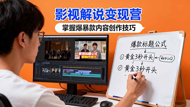 影视解说变现营：通过30+实战案例爆款内容创作技巧，掌握影视解说盈利密码-α阿尔法Trader