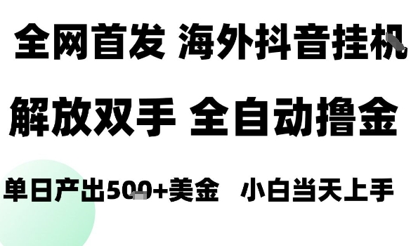 海外抖音无人直播，单日产出1.5k+，长期稳定，新手可玩，无脑操作【揭秘】-α阿尔法Trader
