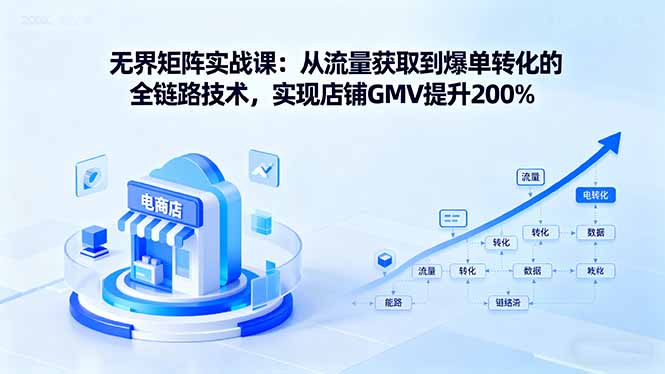 无界矩阵实战课：从流量获取到爆单转化的全链路技术，实现店铺GMV提升200%-α阿尔法Trader