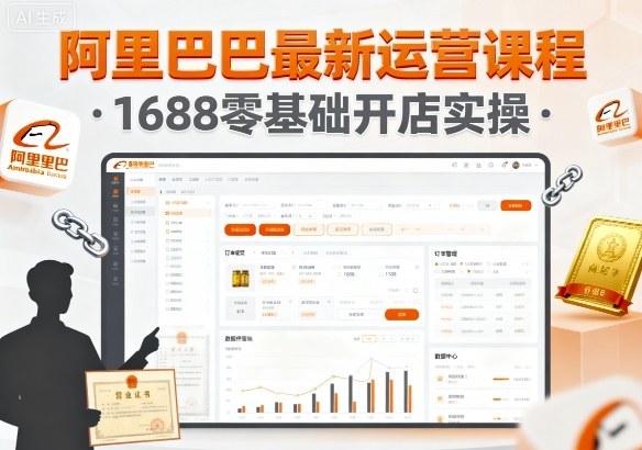 阿里巴巴最新运营课程，1688零基础开店实操-α阿尔法Trader