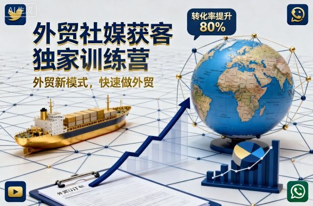 外贸社媒获客独家训练营，外贸新模式，快速做外贸-α阿尔法Trader