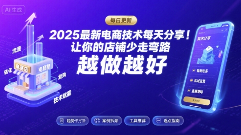 2025最新电商技术每天分享，让你的店铺少走弯路，越做越好(更新9月)-α阿尔法Trader