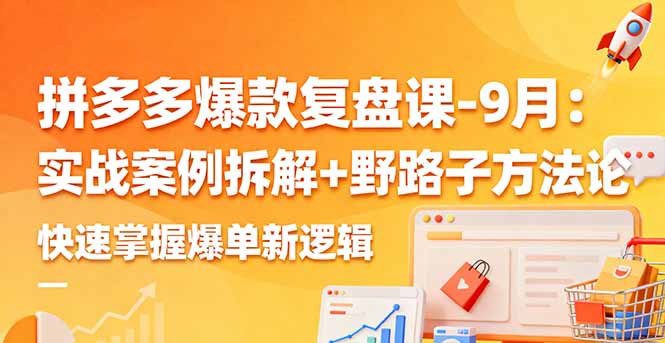 拼多多爆款复盘课-9月：实战案例拆解+野路子方法论，快速掌握爆单新逻辑-α阿尔法Trader