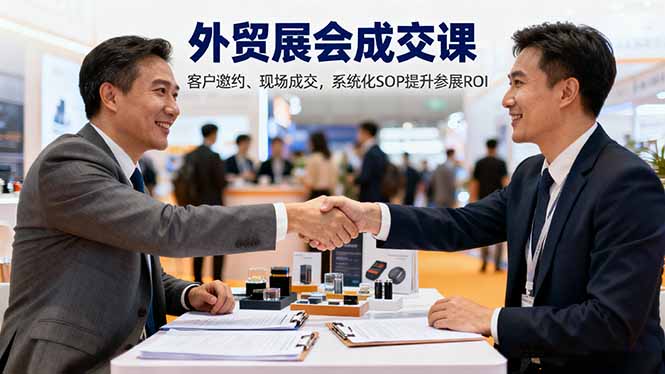 外贸展会成交课，含目标制定、客户邀约、现场成交，系统化SOP提升参展ROI-α阿尔法Trader