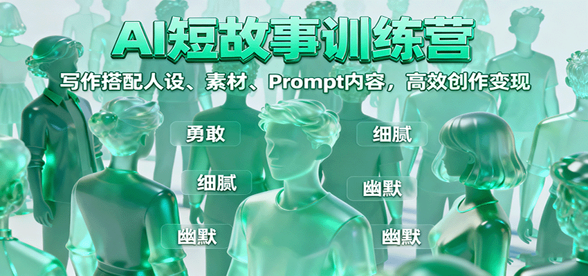 AI短故事训练营：写作搭配人设、素材、Prompt内容，高效创作变现-α阿尔法Trader