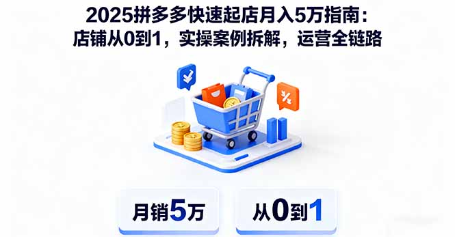 2025拼多多快速起店月入5万指南：店铺从0到1，实操案例拆解，运营全链路-α阿尔法Trader